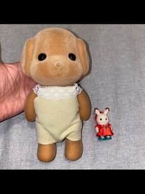 Calico Critters inspired extra large poodle figurine